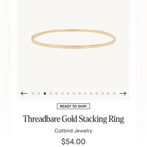 Catbird Threadbare 14k Gold Stacking Ring